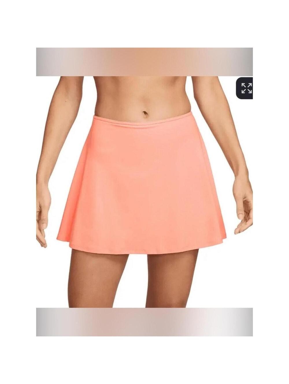 Nike Dri-FIT Coral Peach Shorts Lined Flared Skirt Size S